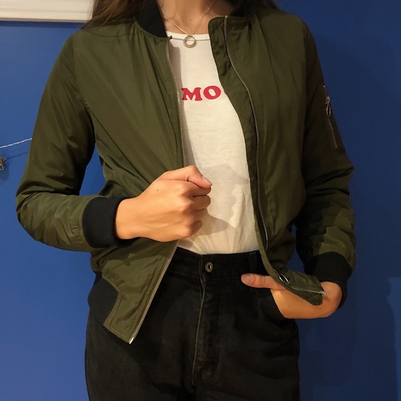 Gorgeous Green Bomber Jacket - Picture 2 of 3